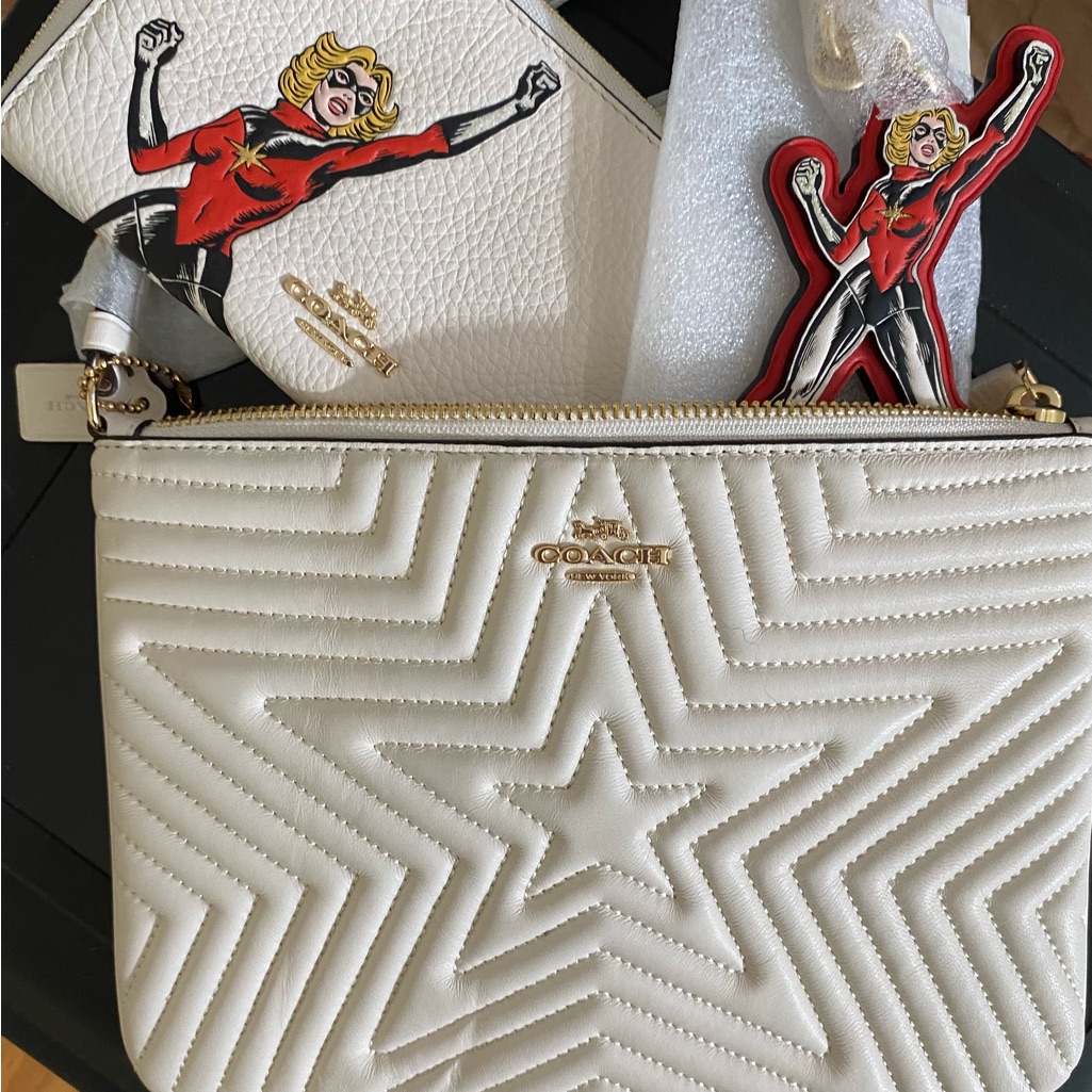 Nwt! Coach Le Marvel Large Zip Pouch 3 Set
